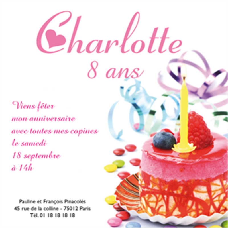 Carte anniversaire fille Carte anniversaire fille