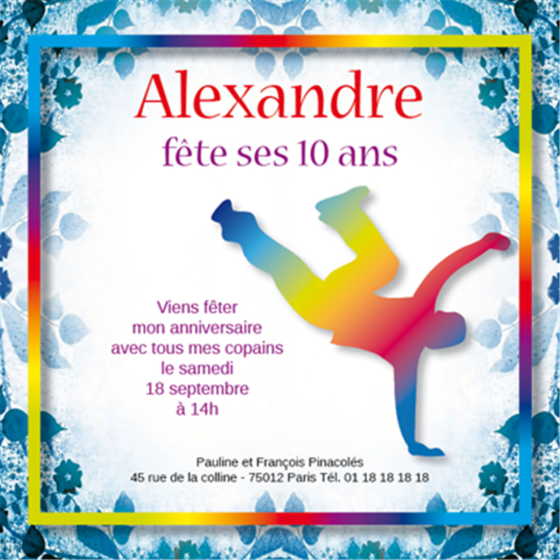 Carte anniversaire garçon